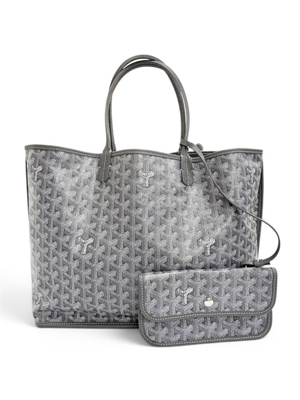 Goyard Anjou PM Tote in Canvas Leather Gray French